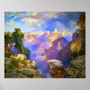 Poster Moran - Grand Canyon Avec Arc En Ciel