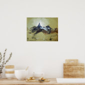 Poster Moran - Index Peak Clark's Fork Wyoming 1892 (Cuisine)