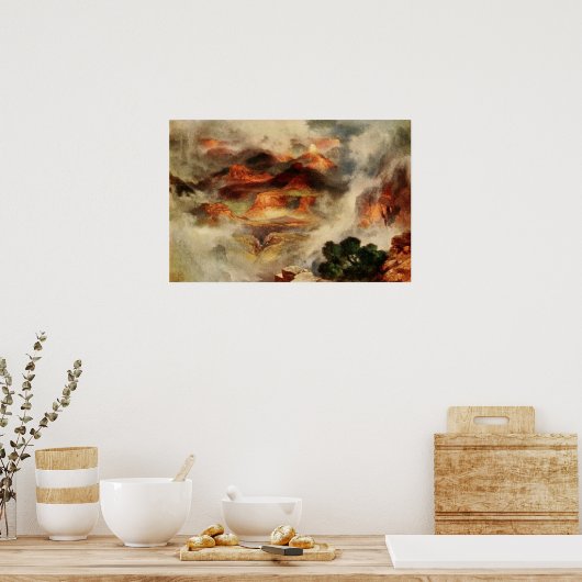 Poster Moran - Le parc de Yellowstone (Cuisine)