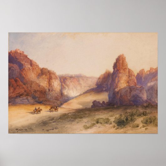 Poster Moran - Le Rocher De L'Acoma Nouveau-Mexique 1902 (Devant)