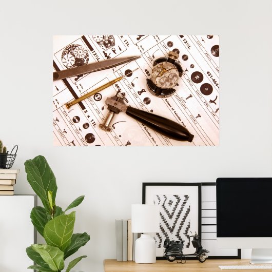 Poster Morceaux de temps (Bureau à domicile)