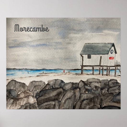 Poster Morecambe Beach (Devant)