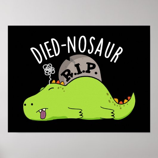 Poster Mored nosaur Dinosaure Drôle Puns Dark BG (Devant)
