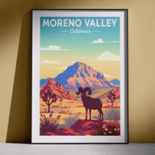 Poster Moreno Valley Californie vintage