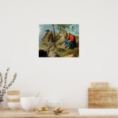 Poster Moretto da Brescia Christ dans le désert (Cuisine)