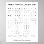 Poster Morgana Swash Font Chararacter Reference (Devant)