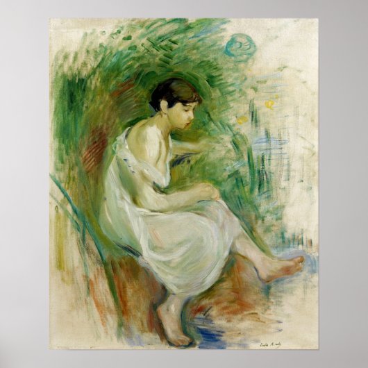 Poster Morisot - Bather In Shirt 1894 (Devant)