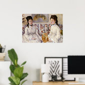 Poster Morisot : Deux soeurs sur un canapé (Bureau à domicile)