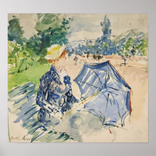Poster Morisot - Femme Assis Avec Du Bois 1885 (Devant)