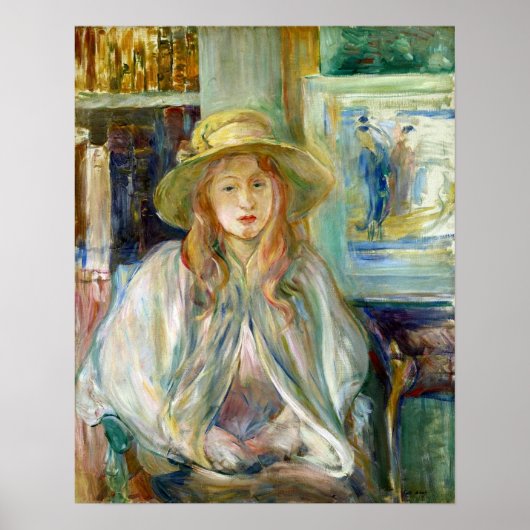 Poster Morisot - Fille Dans Un Casquette De Paille 1892 (Devant)
