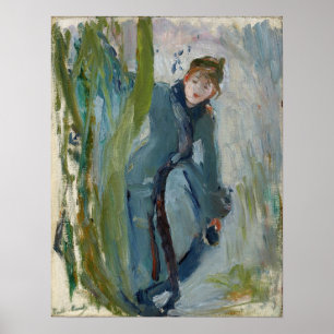 Poster Morisot - Jeune Fille Rabattant Sa Patinée 1893