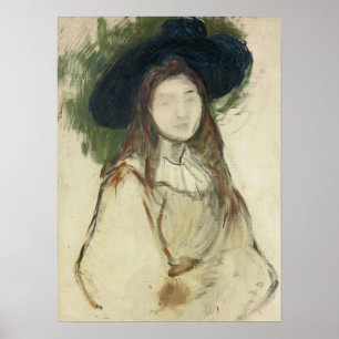 Poster Morisot - Julie Manet avec chapeau de Liberty