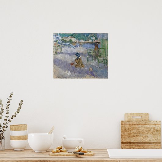 Poster Morisot - La Plage De Nice 1882 (Cuisine)