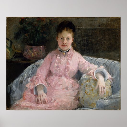 Poster Morisot - La robe rose 1870 (Devant)