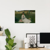 Poster Morisot - Lecture Avec Parapluie Vert 1873 (Bureau à domicile)