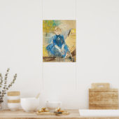 Poster Morisot - Petite Fille En Robe Bleue 1886 (Cuisine)