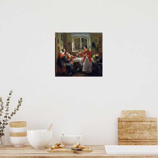 Poster Moritz Daniel Oppenheim Le Retour (Cuisine)