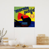 Poster Mornin Juge Grapefruit et Oranges (Cuisine)