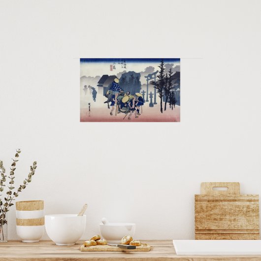 Poster Morning Mist à Mishima (Cuisine)