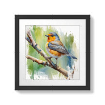 Morning Song robin peinture d'oiseaux