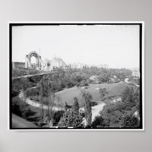 Poster Morningside Park, New York c1904, Vintage (Devant)