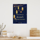 Poster Moroccan lanterns starry night personalized Mehndi (Cuisine)