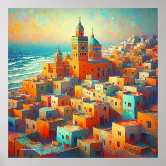 Poster Moroccan Paradise by the Sea-Dakhl (Devant)