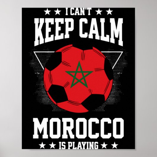Poster Morocco Football Jersey 2022 Flag Funny Soccer Lov (Devant)