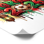 Poster Morocco Vintage Flag Moroccan African (Coin)