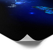 Poster Morpho Butterfly in the Dark Background (Coin)