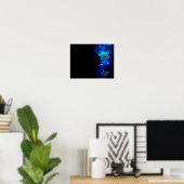 Poster Morpho Butterfly in the Dark Background (Bureau à domicile)