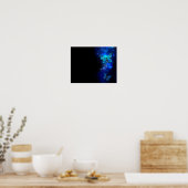 Poster Morpho Butterfly in the Dark Background (Cuisine)