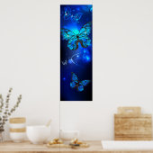 Poster Morpho Butterfly in the Dark Background (Cuisine)