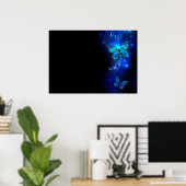 Poster Morpho Butterfly in the Dark Background (Bureau à domicile)