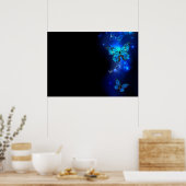 Poster Morpho Butterfly in the Dark Background (Cuisine)