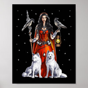 Poster Morrigan Déesse Mythologie Celtique Pagan Deity Of