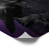 Poster Morrigan violet corbeau noir déesse art (Coin)