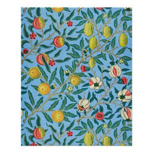 Poster Morris - Quatre Fruits, motif populaire,