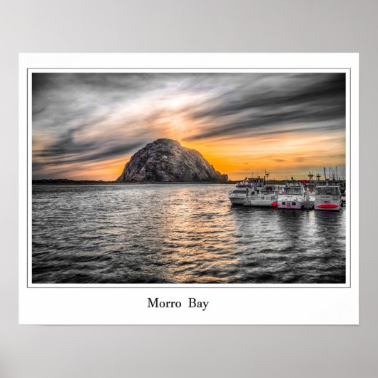 Poster Morro Bay At Dusk (Devant)