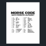 Poster Morse Code Alphabet phonétique OTAN<br><div class="desc">Morse Code Alphabet phonétique OTAN</div>