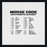 Poster Morse Code Alphabet phonétique OTAN<br><div class="desc">Morse Code Alphabet phonétique OTAN</div>