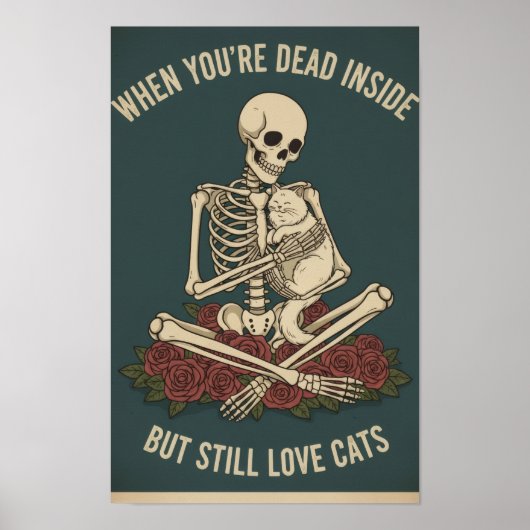 Poster Mort à l'intérieur, chat à l'extérieur (Devant)