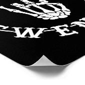 Poster Mort à mes vingts 30e anniversaire Squelette main (Coin)