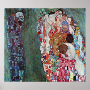 Poster Mort et vie par Gustav Klimt