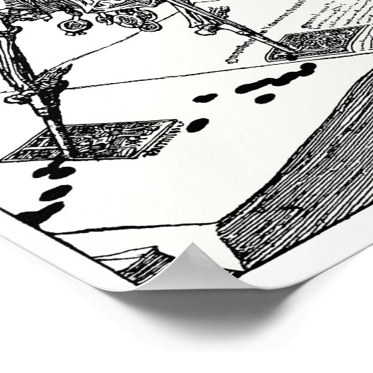 Poster Mort marche sur pilotis (Coin)