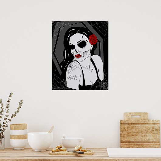 Poster Mort Pinup (Cuisine)