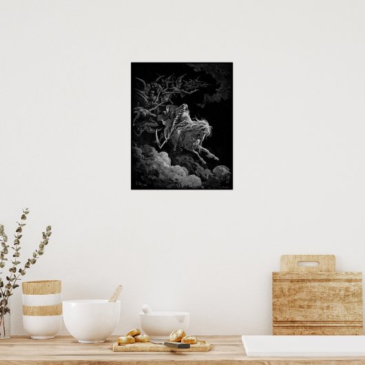 Poster Mort sur le cheval pâle Gustave Dore (Cuisine)
