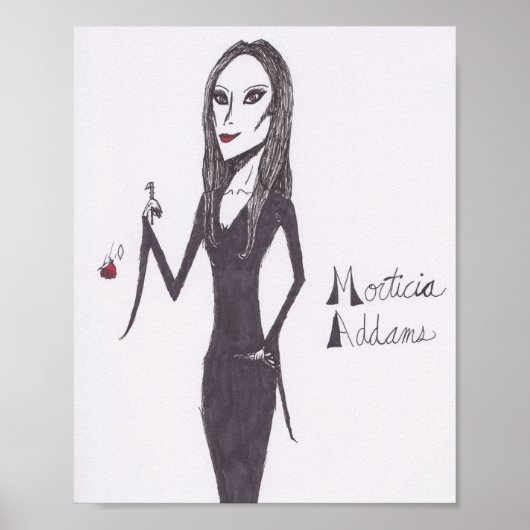 Poster Morticia Addams (Devant)