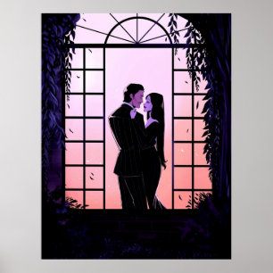 Poster Morticia et Gomez
