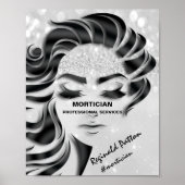 Poster Mortician Studio Eyelash Silver Grey Merci (Devant)